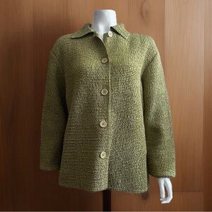Tania Nardi XL Crinkle Jacket Green Color